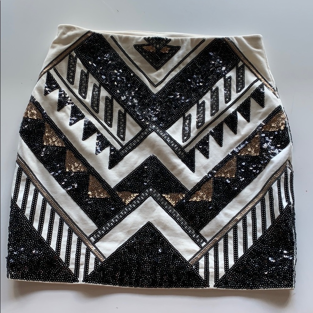 Express Sequin Mini Skirt